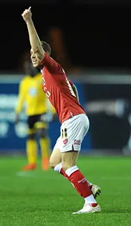 Bristol City vs AFC Wimbledon: Scott Wagstaff in Action at Ashton Gate