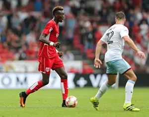 Bristol City V Aston Villa Prints: Bristol City vs Aston Villa: Clash Between Tammy Abraham and James Chester