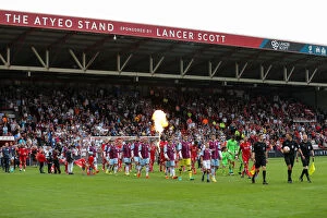 Images Dated 27th August 2016: Bristol City vs Aston Villa: Teams March Out at Ashton Gate Stadium, Sky Bet EFL Championship (2016)