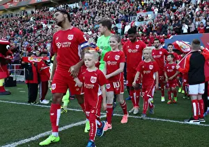 Framed Print : Bristol City vs Barnsley: Championship Match Kick-Off at Ashton Gate - Mascots Lead the Way Framed Print : Bristol City vs Barnsley: Championship Match Kick-Off at Ashton Gate - Mascots Lead the Way