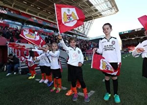 Images Dated 22nd April 2017: Bristol City vs Barnsley: Flag-Bearing Supporters at Ashton Gate, 2017