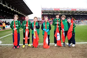 Bristol City V Barnsley Prints: Bristol City vs Barnsley: Flagbearers Clash at Ashton Gate