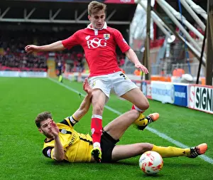 Bristol City vs Barnsley: Martin Cranie Fouls Joe Bryan