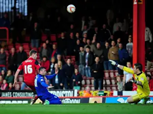 Bristol City V Birmingham City Prints: Bristol City vs Birmingham City: Steven Davies Shoots in Npower Championship Match, 2013
