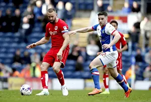 Blackburn Rovers V Bristol City Prints: Bristol City vs. Blackburn Rovers: Aaron Wilbraham vs
