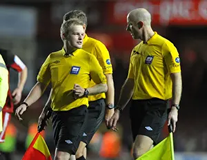 Black Pool Prints: Bristol City vs Blackpool: Championship Clash at Ashton Gate Stadium - Referee Gavin Ward