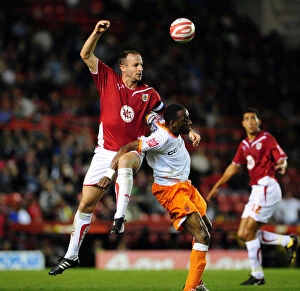 Images Dated 29th September 2009: Bristol City vs Blackpool: A Clash from the 09-10 Season