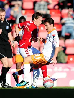 Bristol City V Blackpool Prints: Bristol City vs Blackpool: Football Rivalry at Ashton Gate Stadium - 25th February 2012