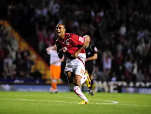 Framed Print : Bristol City vs Blackpool: A Football Showdown - Season 09-10