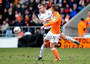 Bristol City vs Blackpool: Intense Battle for the Ball - Dougie Allward/JMP, 2013