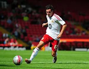 Bristol City vs Blackpool: Ivan Sproule in Action at Ashton Gate Stadium (Championship Football Match, 2010)