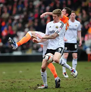 Black Pool Prints: Bristol City vs Blackpool: Jon Stead vs Kirk Broadfoot Clash in Npower Championship Match