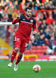 Bristol City vs Blackpool: Matthew Bates in Action at Ashton Gate Stadium, 2012