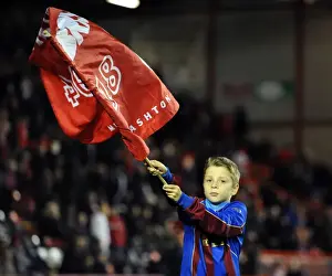 Bristol City V Bradford Prints: Bristol City vs Bradford City: Flag-Bearing Supporters at Ashton Gate, October 2014