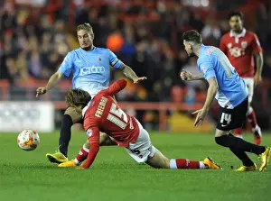 Bristol City vs Bradford City: Intense Moment as Luke Freeman Challenges Andrew Davies