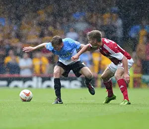 Bristol City V Bradford City Prints: Bristol City vs Bradford City: Joe Bryan vs Stephen Darby Clash at Ashton Gate