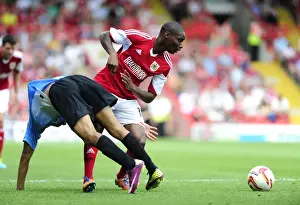 Bristol City V Bradford City Prints: Bristol City vs Bradford City: Jordan Wynter's Challenge in Sky Bet League One at Ashton Gate
