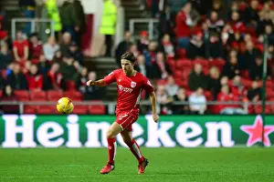 Bristol City V Brentford Prints: Bristol City vs Brentford: Adam Matthews in Action at Ashton Gate
