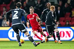 Bristol City V Brentford Prints: Bristol City vs Brentford: A Clash Between Joe Bryan and Ryan Woods