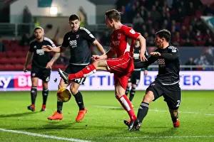 Bristol City V Brentford Prints: Bristol City vs Brentford: Joe Bryan's Cross at Ashton Gate Stadium