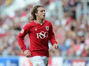 Bristol City V Brentford Prints: Bristol City vs Brentford: Luke Freeman in Action at Ashton Gate, 2015