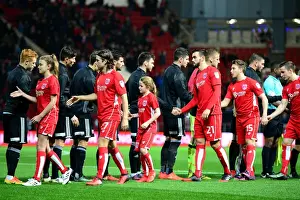 Bristol City V Brentford Prints: Bristol City vs Brentford: Mascots Face-Off in Sky Bet Championship Match
