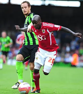 Bristol City V Brighton Prints: Bristol City vs. Brighton: A Championship Showdown - Jamal Campbell-Ryce vs