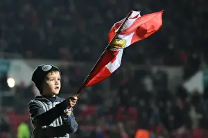 Brighton Prints: Bristol City vs Brighton: Flag-Bearing Moment at Ashton Gate