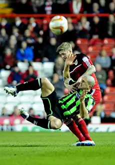 Bristol City vs Brighton and Hove Albion: Jon Stead Fouls Adam El-Abd