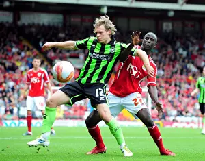 Bristol City V Brighton Prints: Bristol City vs Brighton: Mackail-Smith vs Adomah Battle in Championship Match