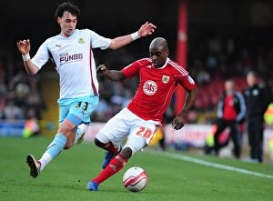 Images Dated 19th March 2011: Bristol City vs. Burnley: Jamal Campbell-Ryce vs. Chris Eagles Battle for the Ball - Championship