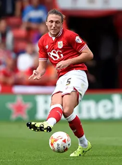 Bristol City vs Burnley: Luke Ayling in Action at Ashton Gate Stadium, 2015