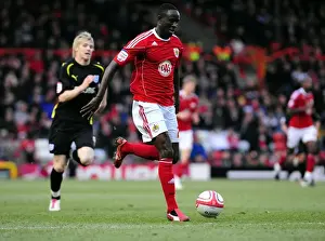 Bristol City V Cardiff City Prints: Bristol City vs Cardiff City: Albert Adomah's Championship Showdown at Ashton Gate Stadium (01/01/2011)