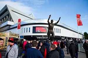 Bristol City V Cardiff City Prints: Bristol City vs Cardiff City: Atyeo Statue at Ashton Gate Stadium