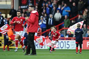 Bristol City V Cardiff Prints: Bristol City vs. Cardiff City Clash: Mascots Face-Off in Sky Bet Championship Match at Ashton Gate