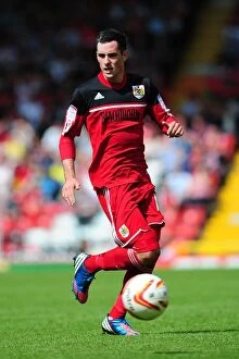 Images Dated 25th August 2012: Bristol City vs Cardiff City: Gregg Cunningham in Action at Ashton Gate Stadium