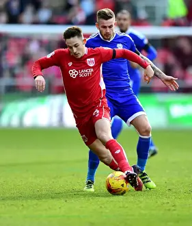 Bristol City vs Cardiff City: Josh Brownhill in Action at Ashton Gate