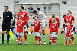 Bristol City V Cardiff Prints: Bristol City vs. Cardiff City: Mascots Clash at Ashton Gate