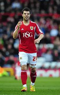 Bristol City V Cardiff City Prints: Bristol City vs. Cardiff City: Richard Foster in Action at Ashton Gate Stadium, 2012