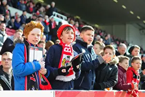 Bristol City V Cardiff Prints: Bristol City vs. Cardiff City: A Sea of Passionate Fans at Ashton Gate, 2016