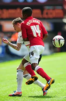 Charlton Athletic V Bristol City Prints: Bristol City vs Charlton Athletic: Paul Anderson Fouls Bradley Pritchard