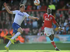 Bristol City V Chesterfield Prints: Bristol City vs Chesterfield: Agard and Margreitter Battle for Possession