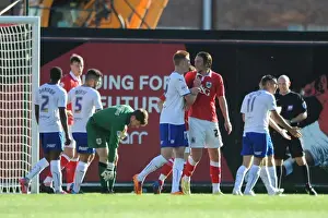 Bristol City V Chesterfield Prints: Bristol City vs Chesterfield: Intense Moment Between Luke Ayling and Sam Clucas