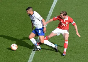 Framed Print : Bristol City vs Chesterfield: Wade Elliott Tackles Sam Morsy in Sky Bet League One Clash