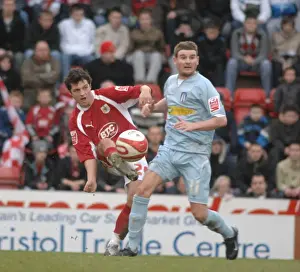 Framed Print : Bristol City vs Colchester United: Ivan Sproule in Action