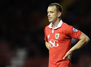Bristol City vs Coventry City: Aaron Wilbraham in Action at Ashton Gate Stadium, Johnstones Paint Trophy (Football)