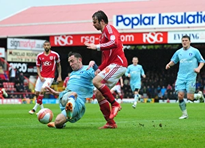 Bristol City V Coventry City Prints: Bristol City vs Coventry City: Clash between Keogh and Pitman