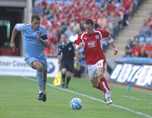 Coventry City V Bristol City Collection: Bristol City vs. Coventry City Rivalry: Michael McIndoe's Intense Moment