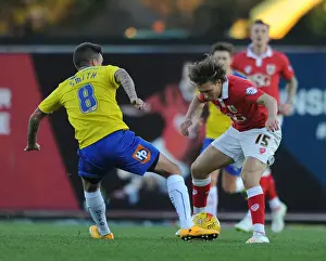 Bristol City vs Crawley Town: Luke Freeman Tackled by Jimmy Smith