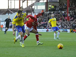Bristol City V Crawley Town Prints: Bristol City vs Crawley Town: Mark Little vs Joe Walsh Clash in the Box